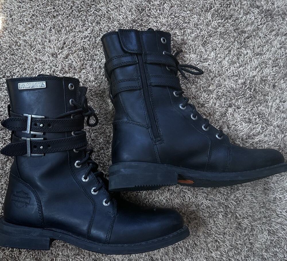 Harley Davidson Women’s Riding Boots Size 10 Lace Up Black 87121